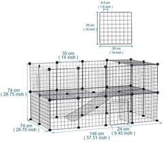 Enclos modulable lapin dimensions