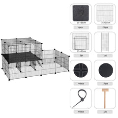 Enclos pour lapin pliable détails mesures